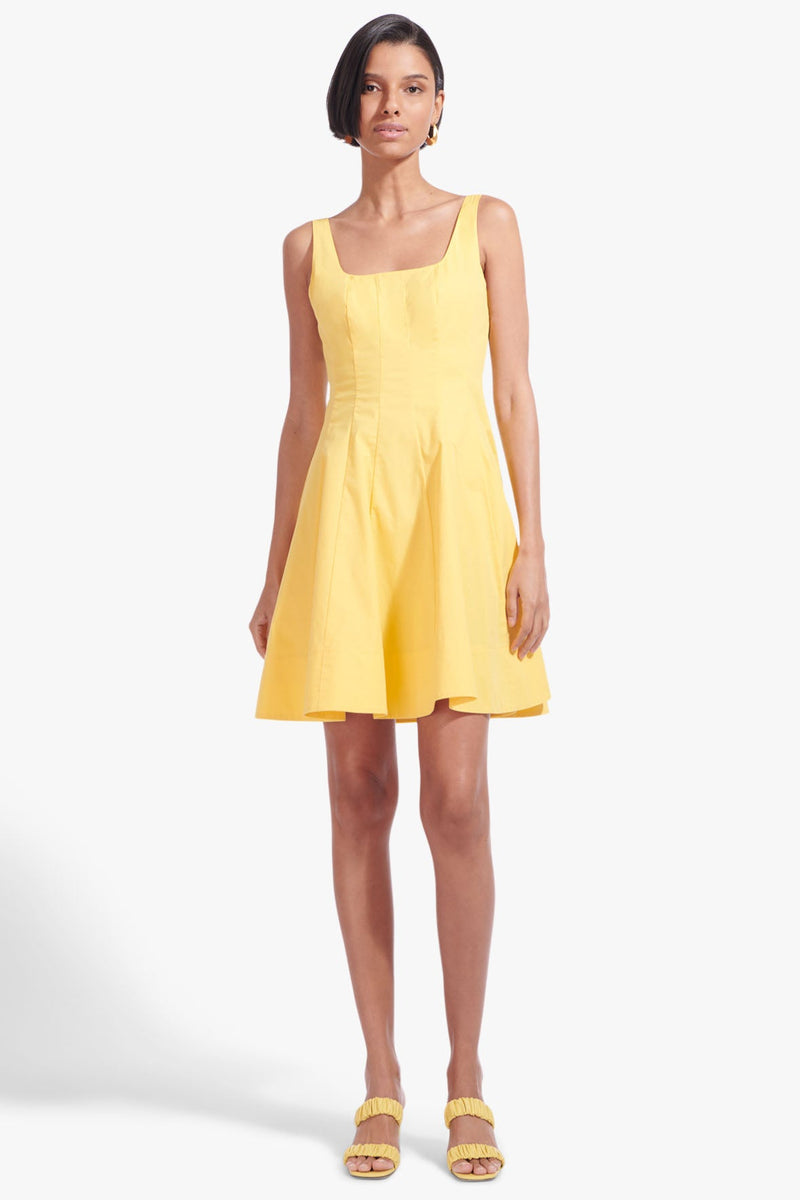 STAUD MINI WELLS DRESS WALLFLOWER